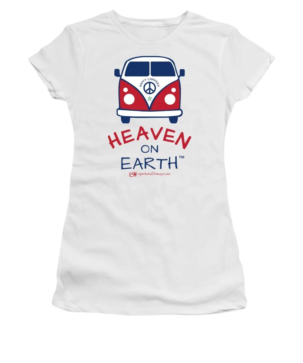 Vw Happy Camper Heaven On Earth - Women's T-Shirt