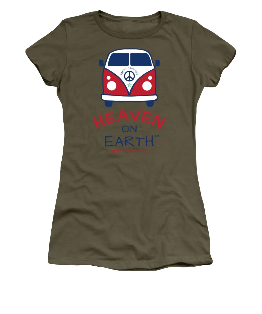 Vw Happy Camper Heaven On Earth - Women's T-Shirt