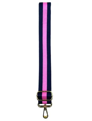 WEBBING BAG STRAP | NAVY & PINK