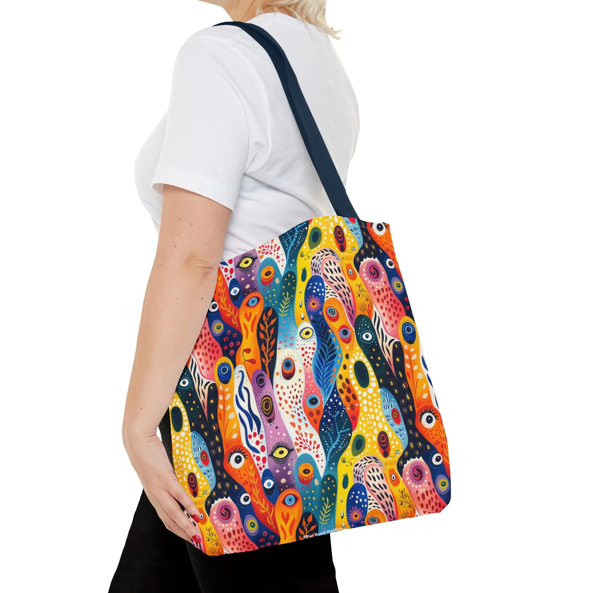 Whimsical Wavy Wonders Tote Bag - Ride the Wave of Whimsy! Available in 3 sizes.