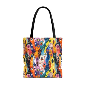Whimsical Wavy Wonders Tote Bag - Ride the Wave of Whimsy! Available in 3 sizes.