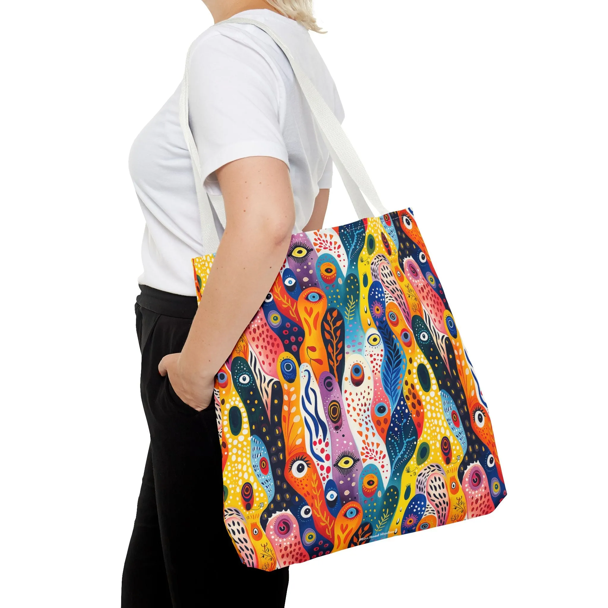 Whimsical Wavy Wonders Tote Bag - Ride the Wave of Whimsy! Available in 3 sizes.