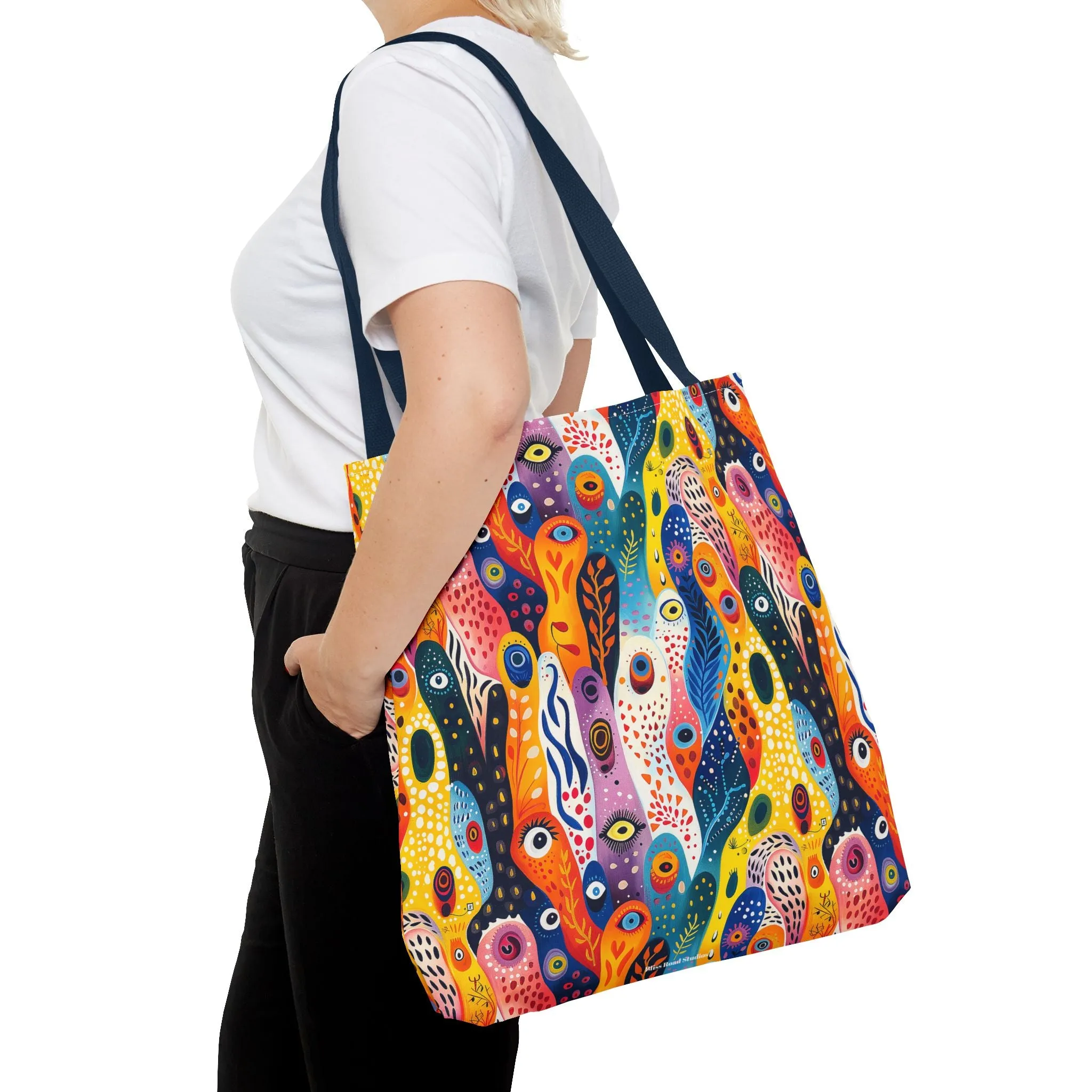 Whimsical Wavy Wonders Tote Bag - Ride the Wave of Whimsy! Available in 3 sizes.