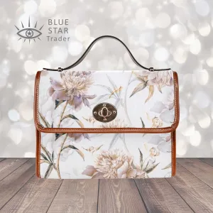 White Floral Cottagecore Crossbody Purse Satchel Hand Bag
