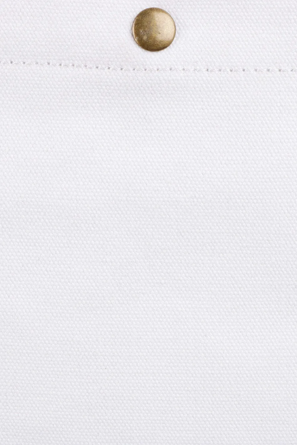 White Twill Faux Detail Tote Bag