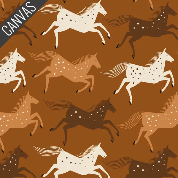 *Wild Horses- Gold*- Signature Zippered Knitting Project Bag