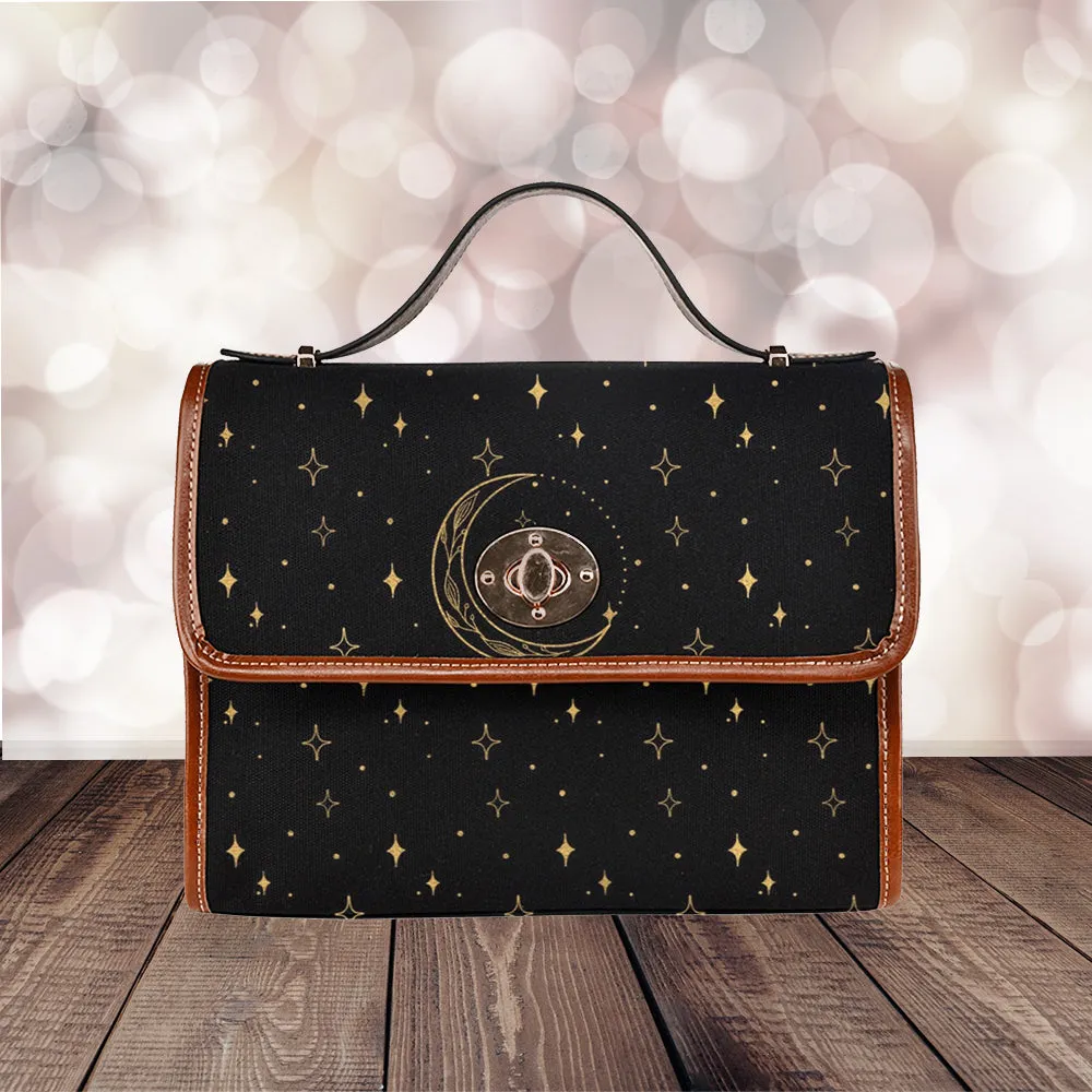 Witchy Moon Black Shoulder Bag Purse