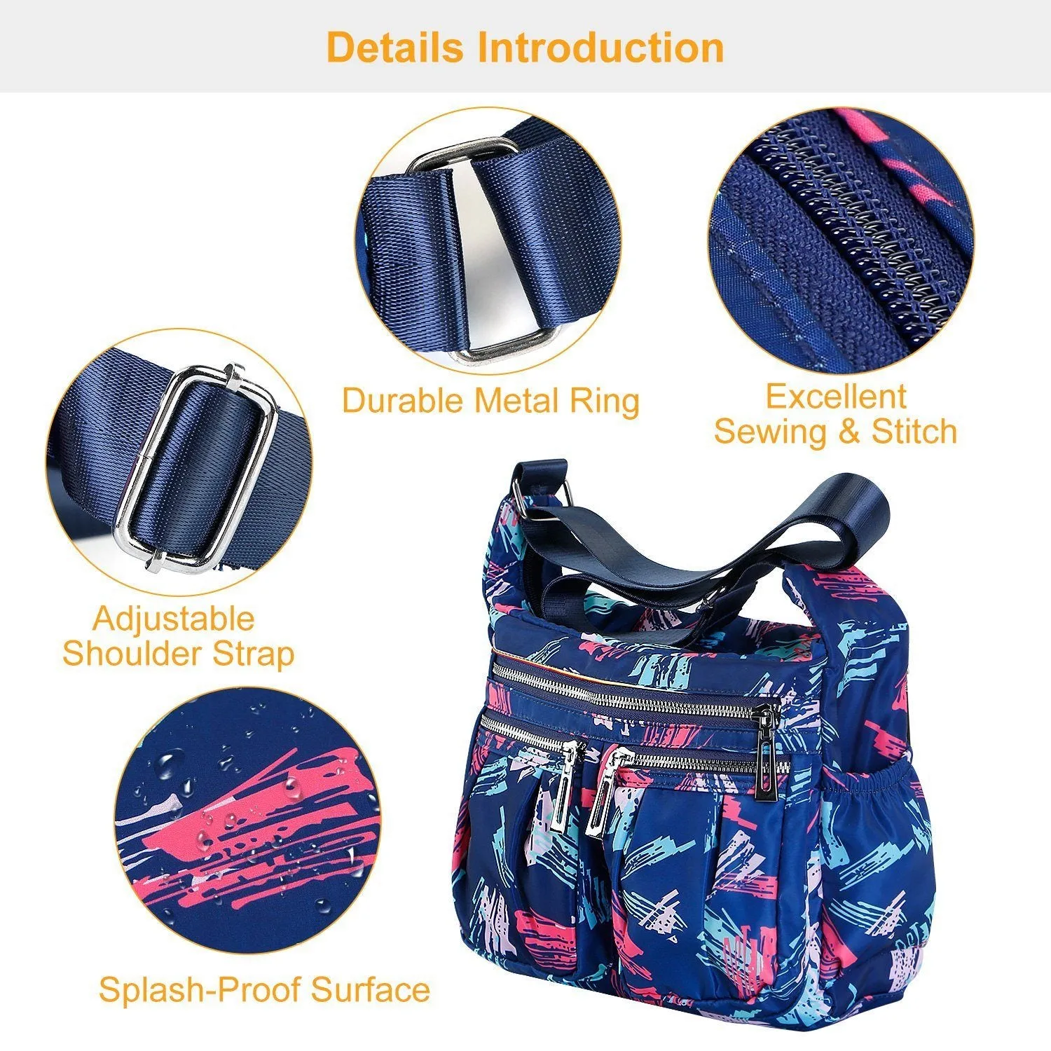 Women Multi-Pocket Shoulder Bag