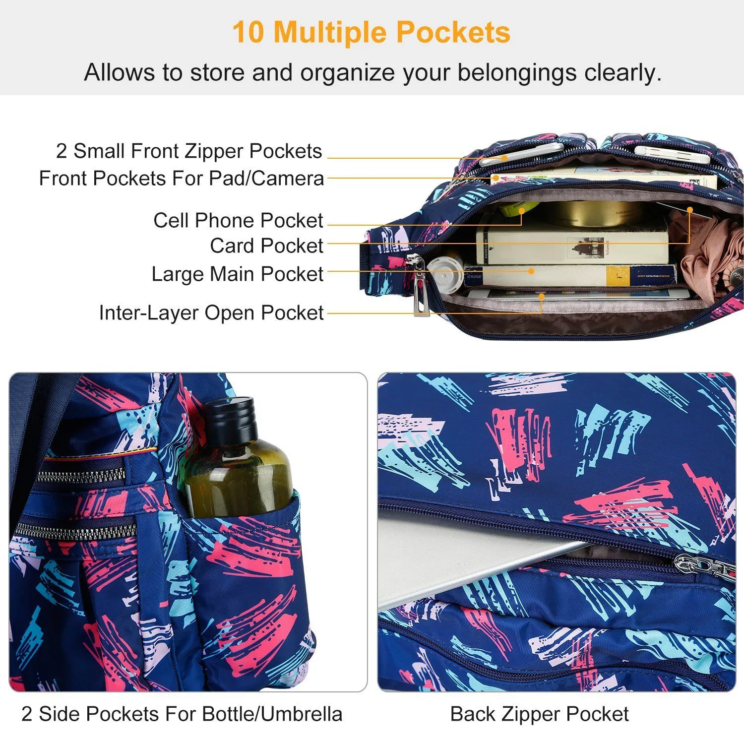 Women Multi-Pocket Shoulder Bag