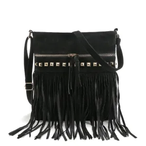 Women's Charming Fashion Suede Rivet Tassel Bags