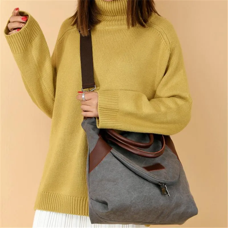 Women's Daily Casual Retro Canvas Tote Bags