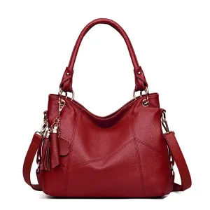 Women's Fashion Big Tassel Large Capacity Soft Shoulder Bags