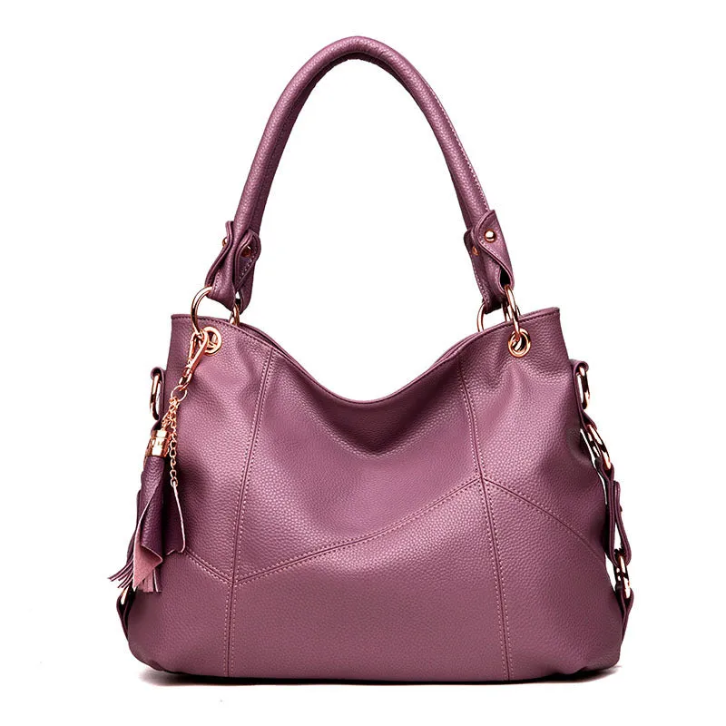Women's Fashion Big Tassel Large Capacity Soft Shoulder Bags