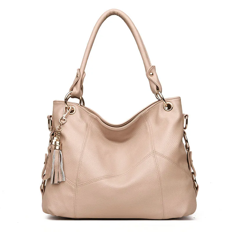 Women's Fashion Big Tassel Large Capacity Soft Shoulder Bags