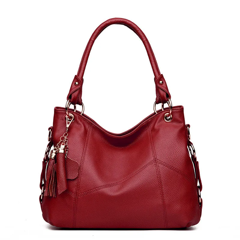 Women's Fashion Big Tassel Large Capacity Soft Shoulder Bags