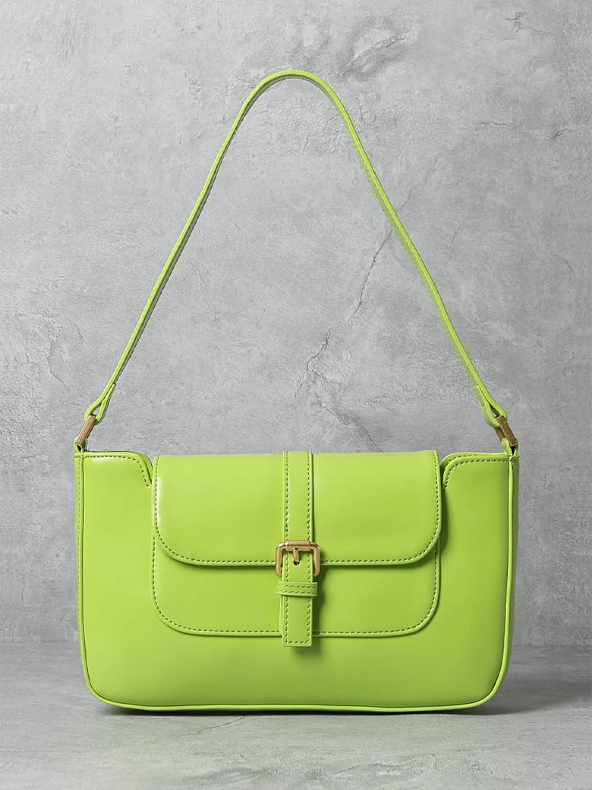 Women's Paris 90s Vintage Baguette Handbag Croc-effect Miranda Shoulder Bag