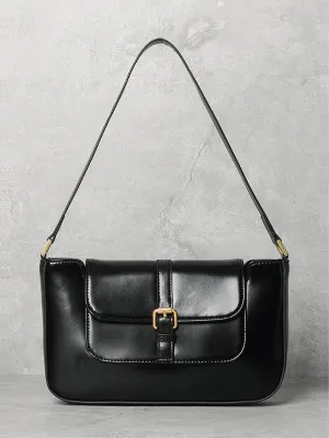 Women's Paris 90s Vintage Baguette Handbag Croc-effect Miranda Shoulder Bag