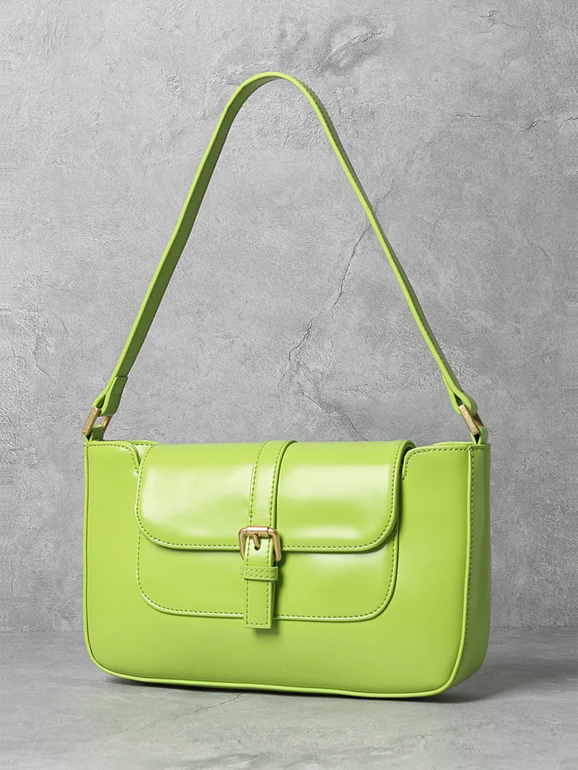 Women's Paris 90s Vintage Baguette Handbag Croc-effect Miranda Shoulder Bag