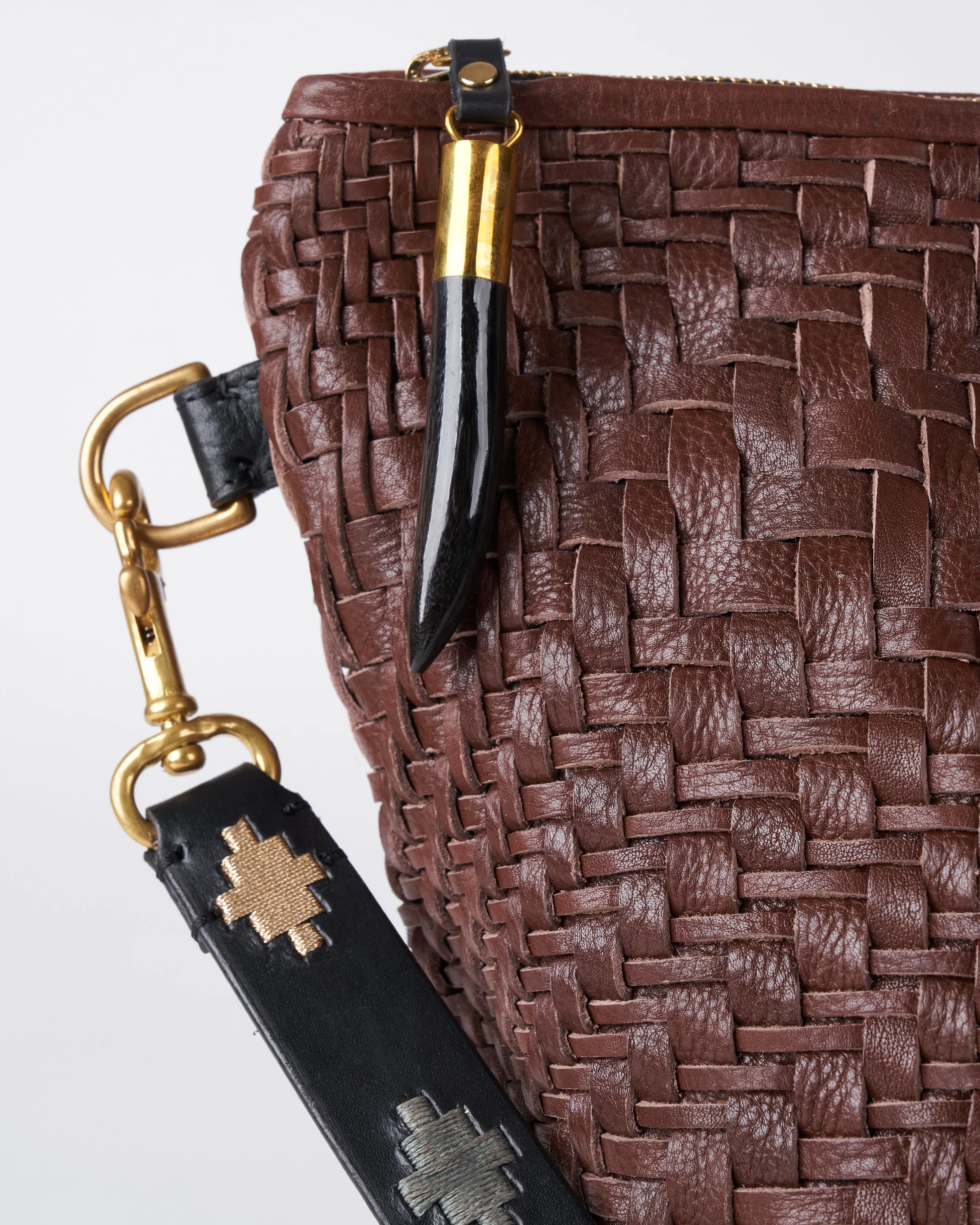 woodleigh holdall cocoa weave - cocoa coa