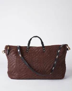 woodleigh holdall cocoa weave - cocoa coa