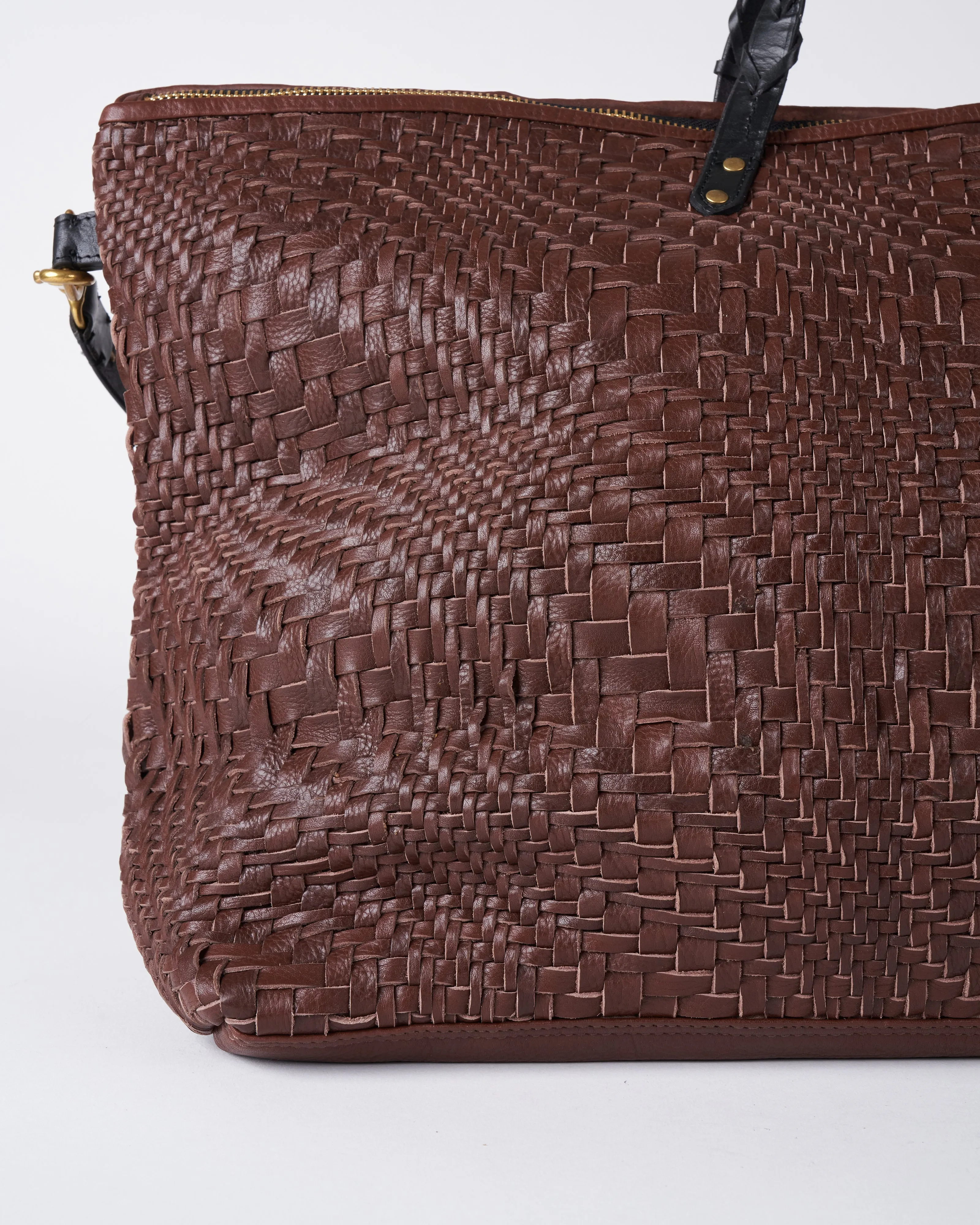 woodleigh holdall cocoa weave - cocoa coa