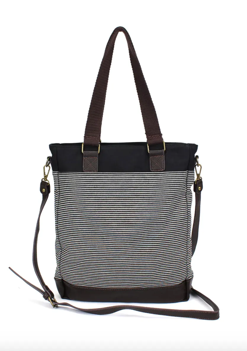 Work Tote - Fox olive stripe