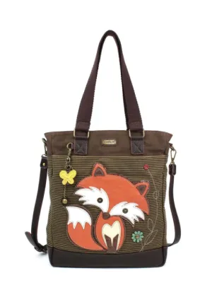 Work Tote - Fox olive stripe