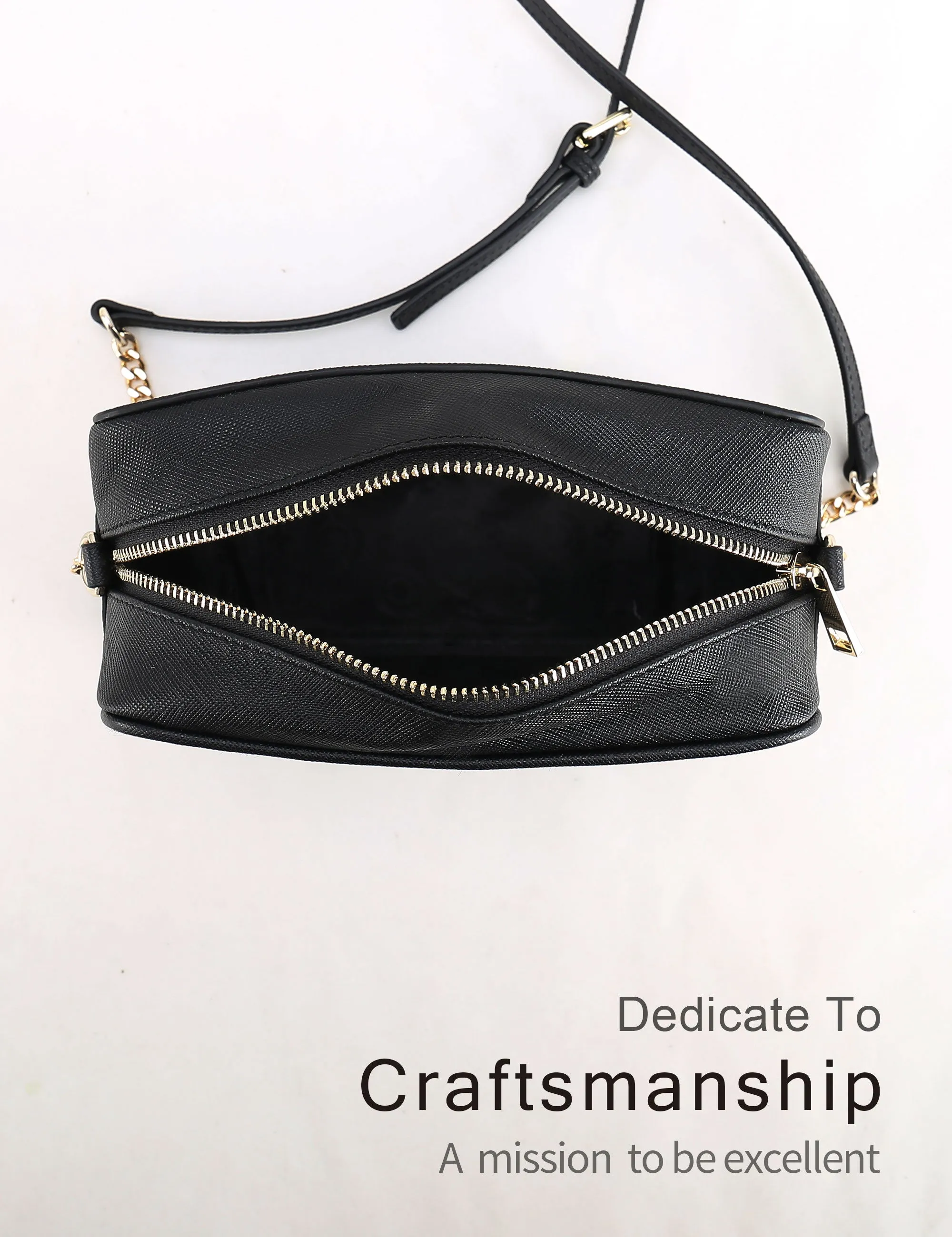 YISEVEN Womens Black Leather Handbag, Genuine Cowhide & Horse Hair