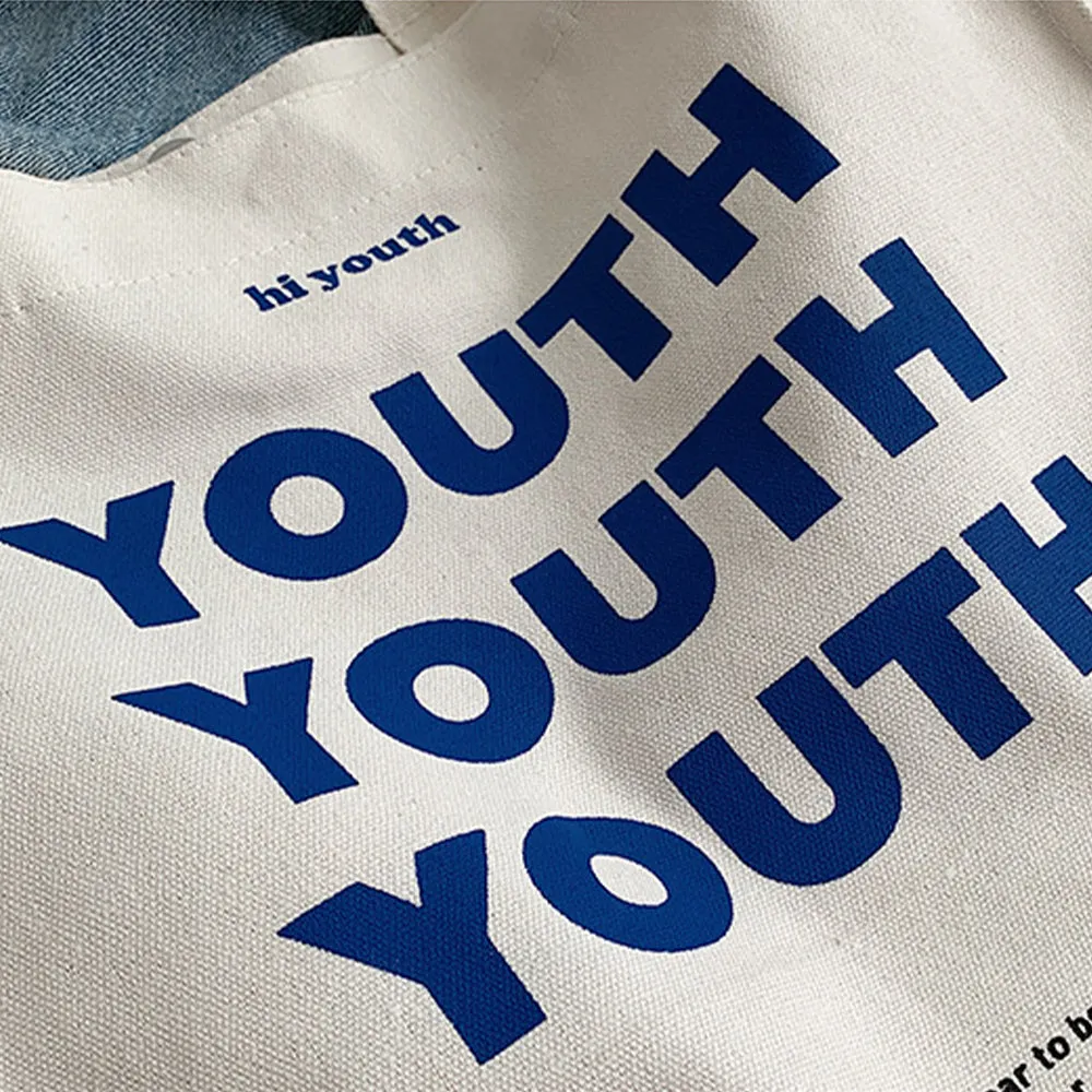Youth Print Canvas Tote Bag