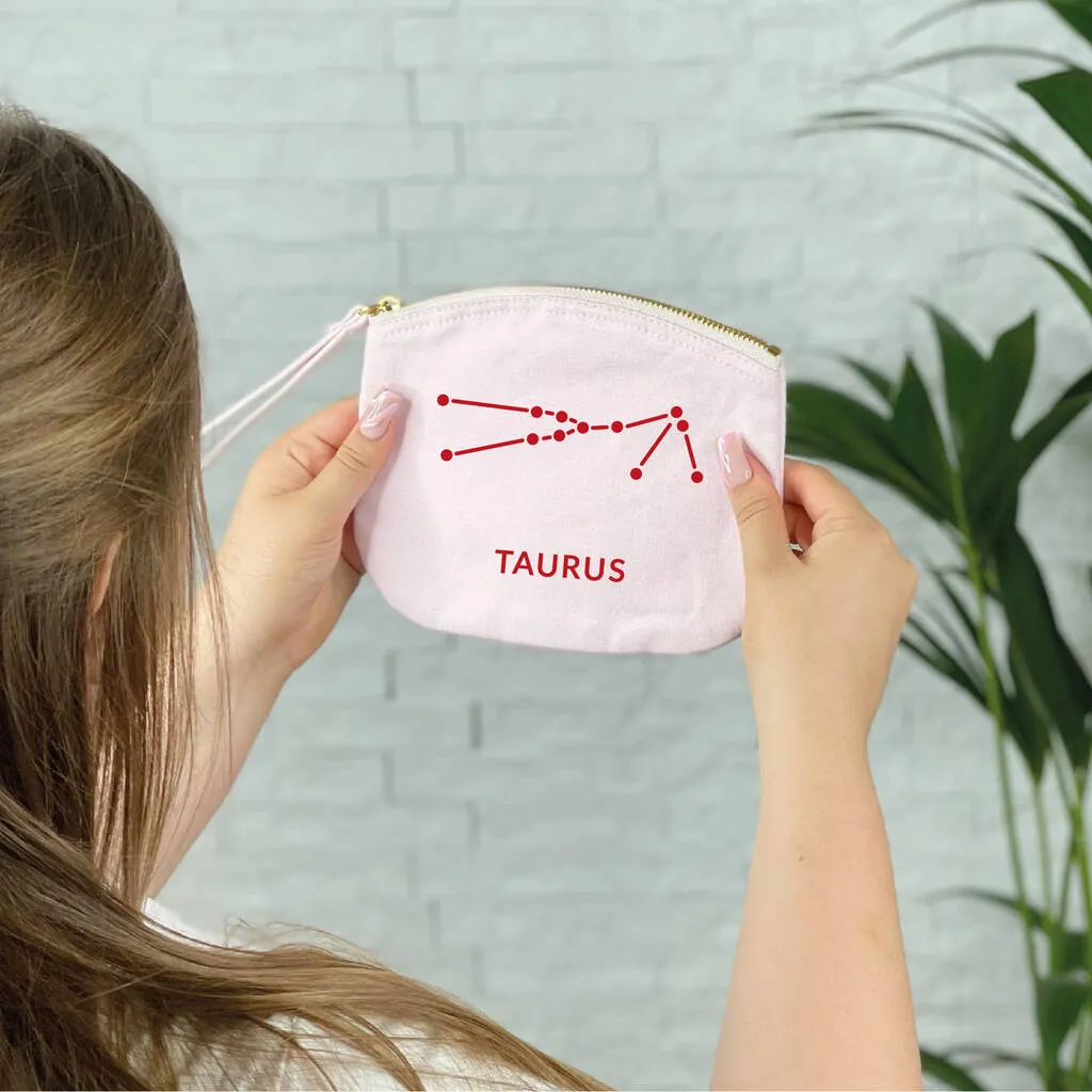 Zodiac Constellations Star Sign Make Up Bag