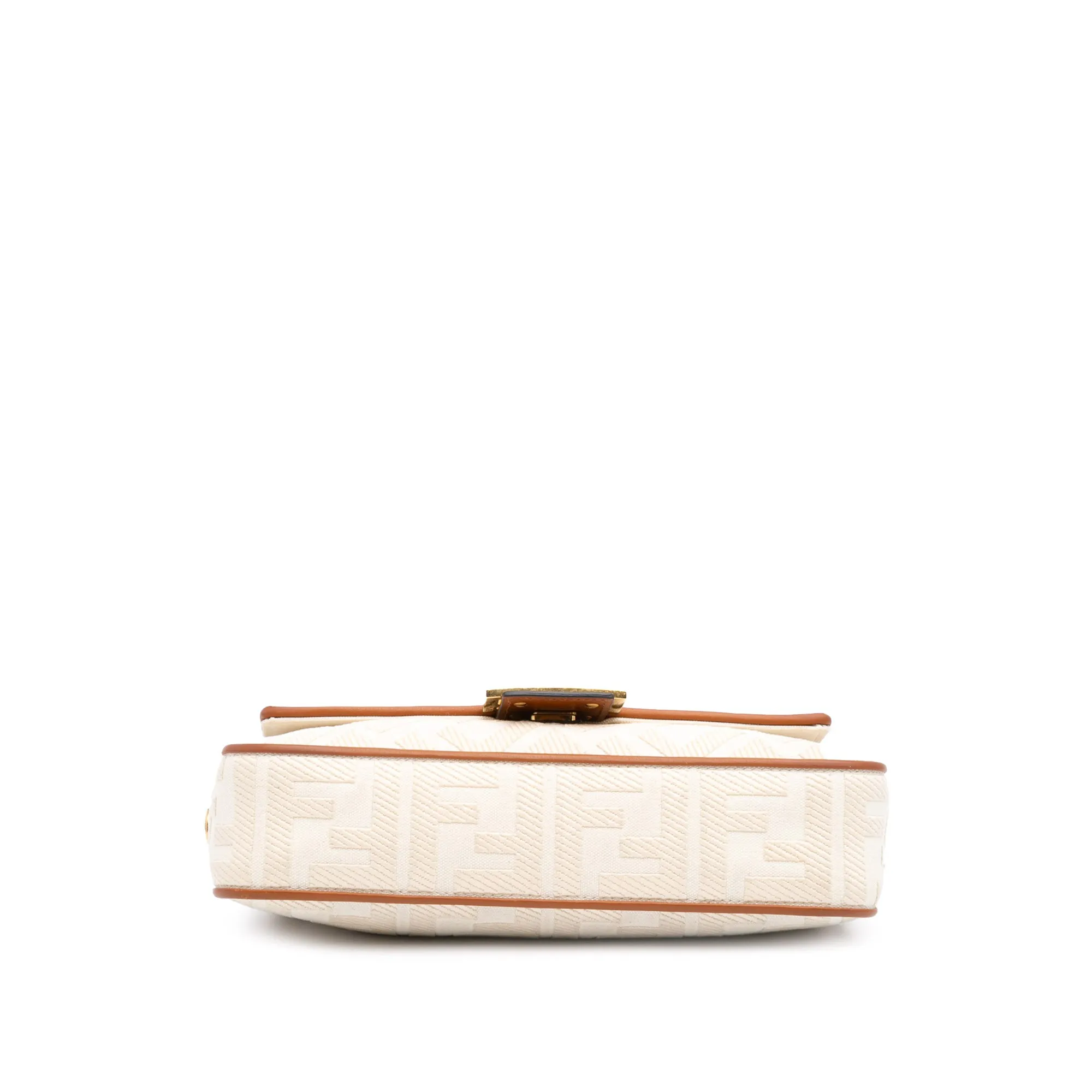 Zucca Embroidered Canvas Baguette Satchel