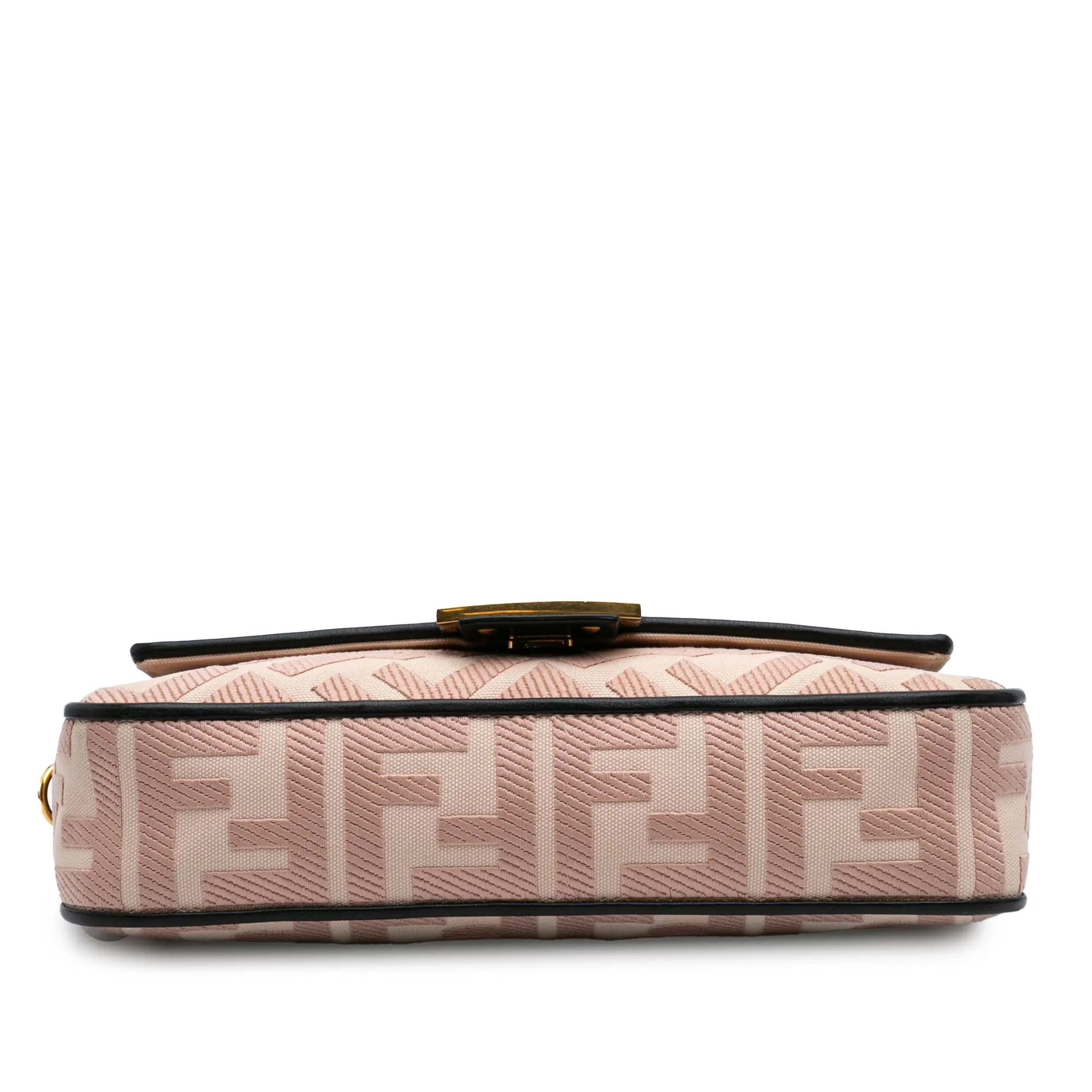 Zucca Embroidered Canvas Baguette Satchel