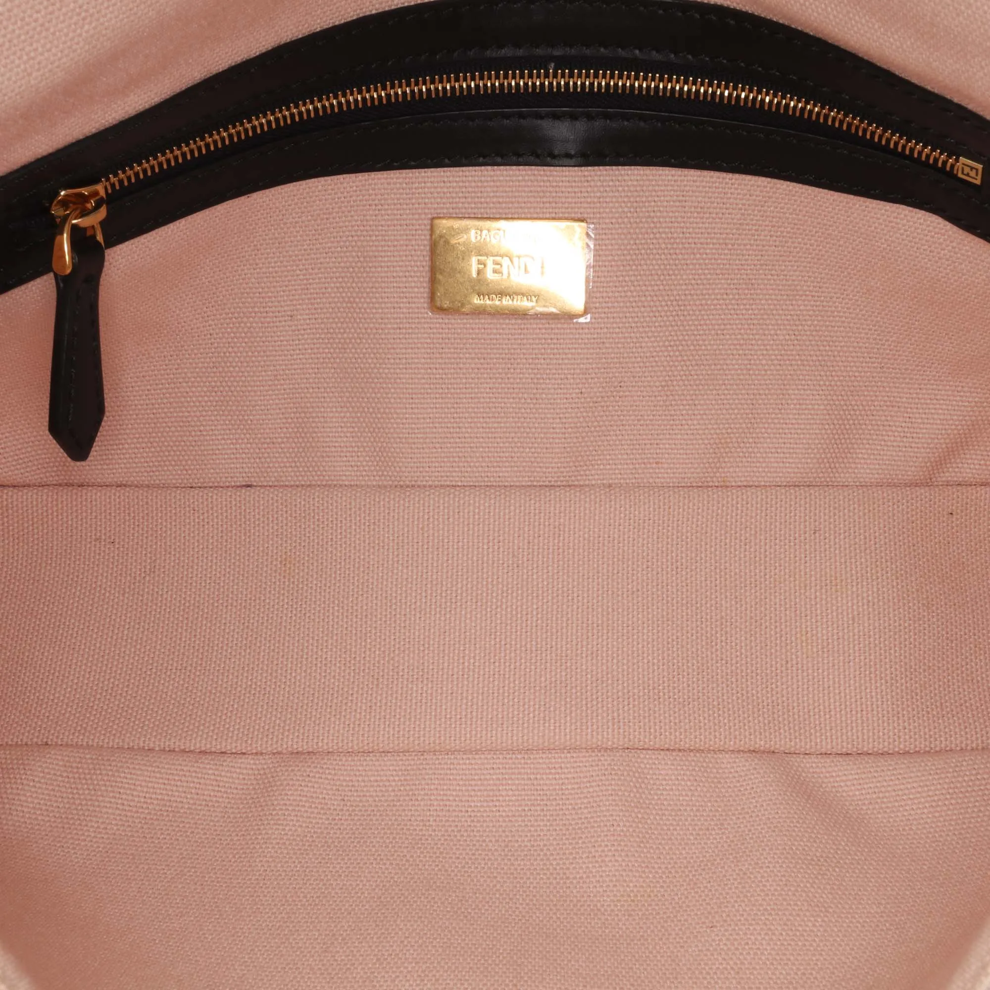 Zucca Embroidered Canvas Baguette Satchel