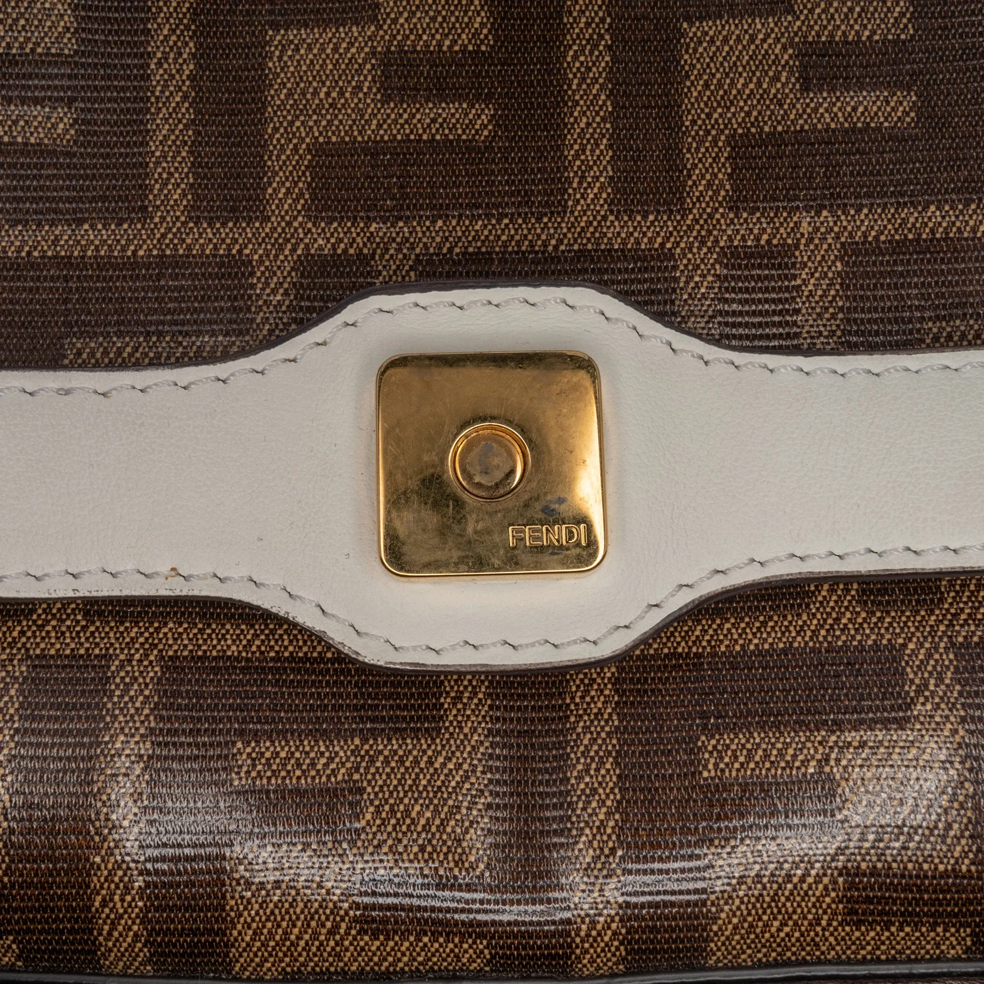 Zucca Glazed Fabric Cage Baguette Satchel