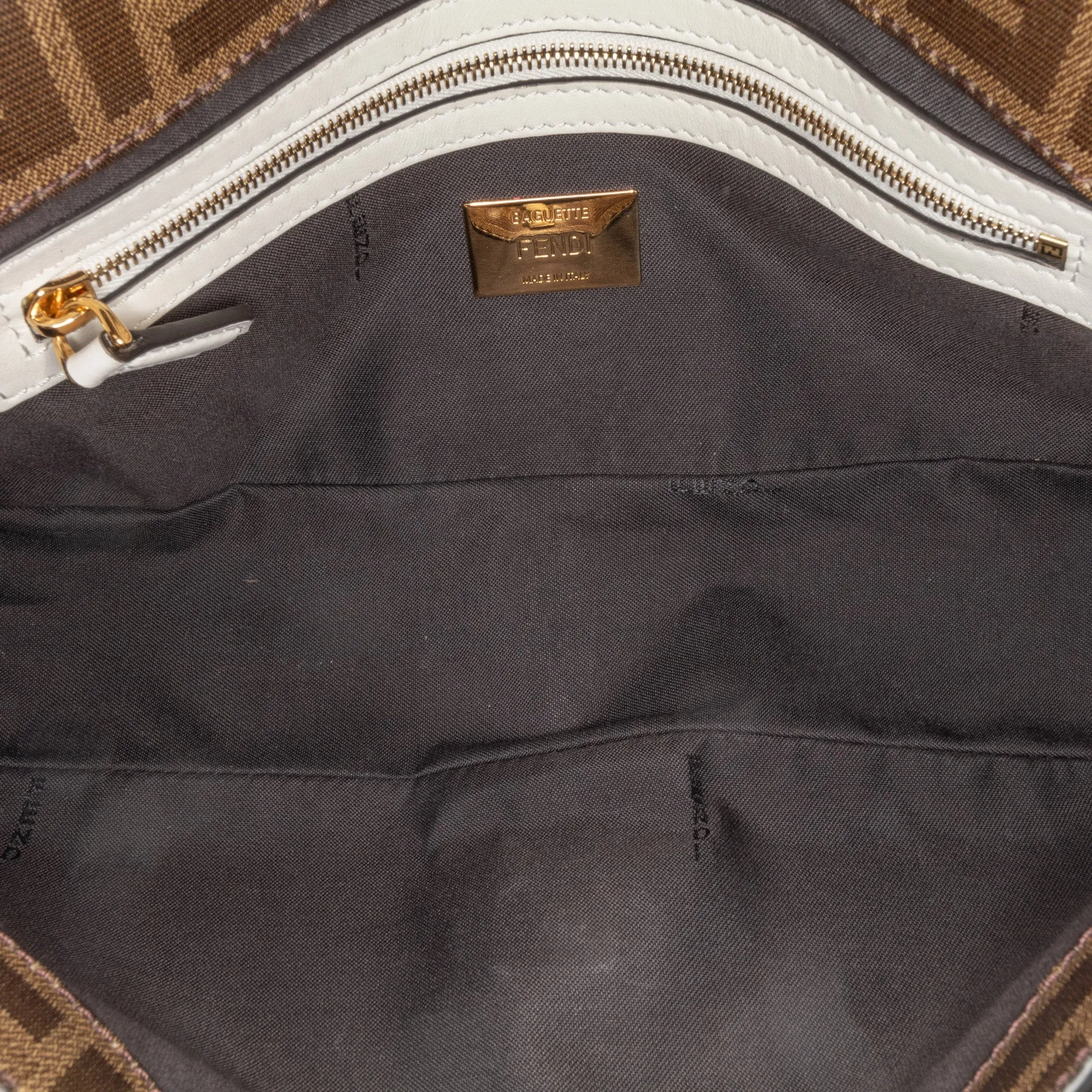 Zucca Glazed Fabric Cage Baguette Satchel