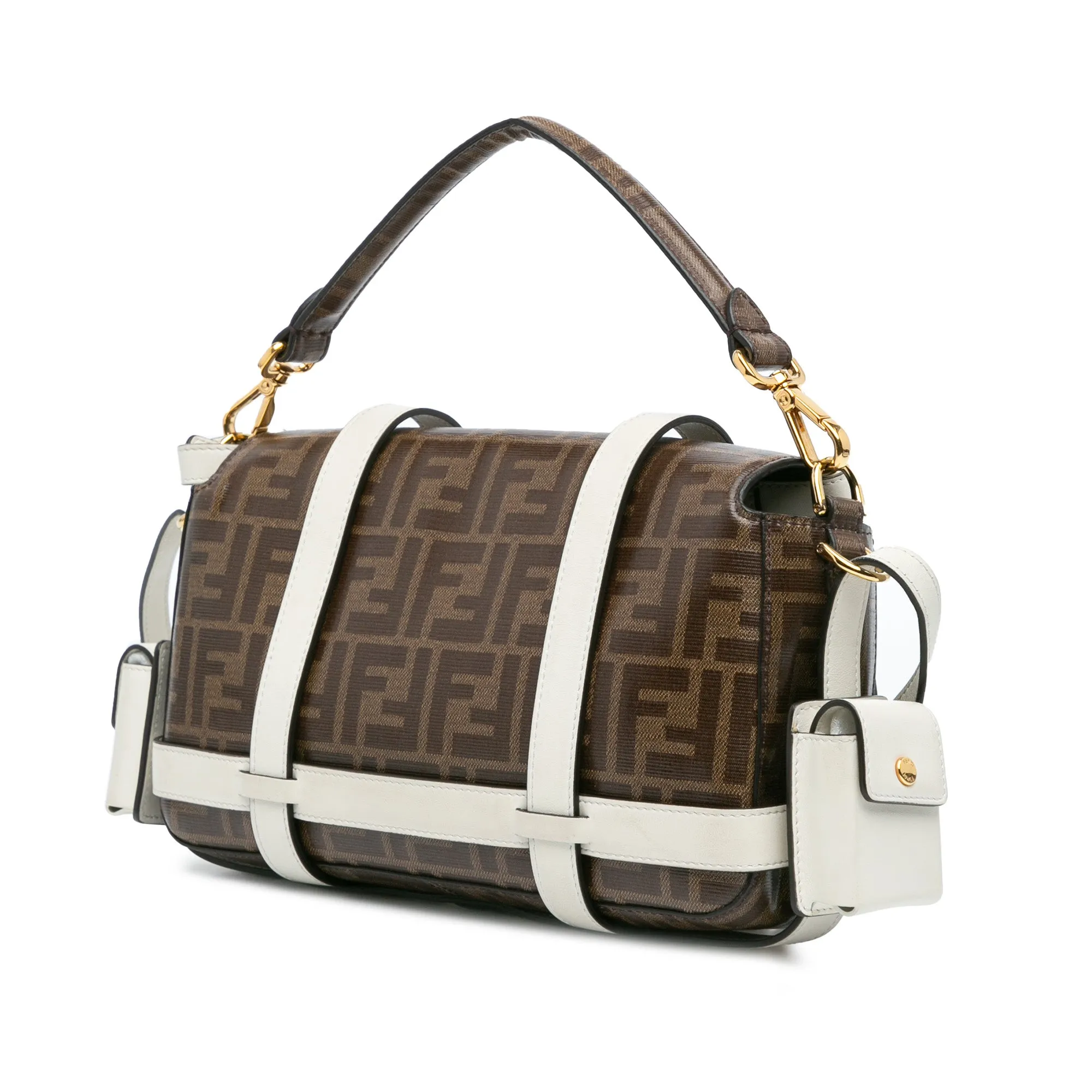Zucca Glazed Fabric Cage Baguette Satchel