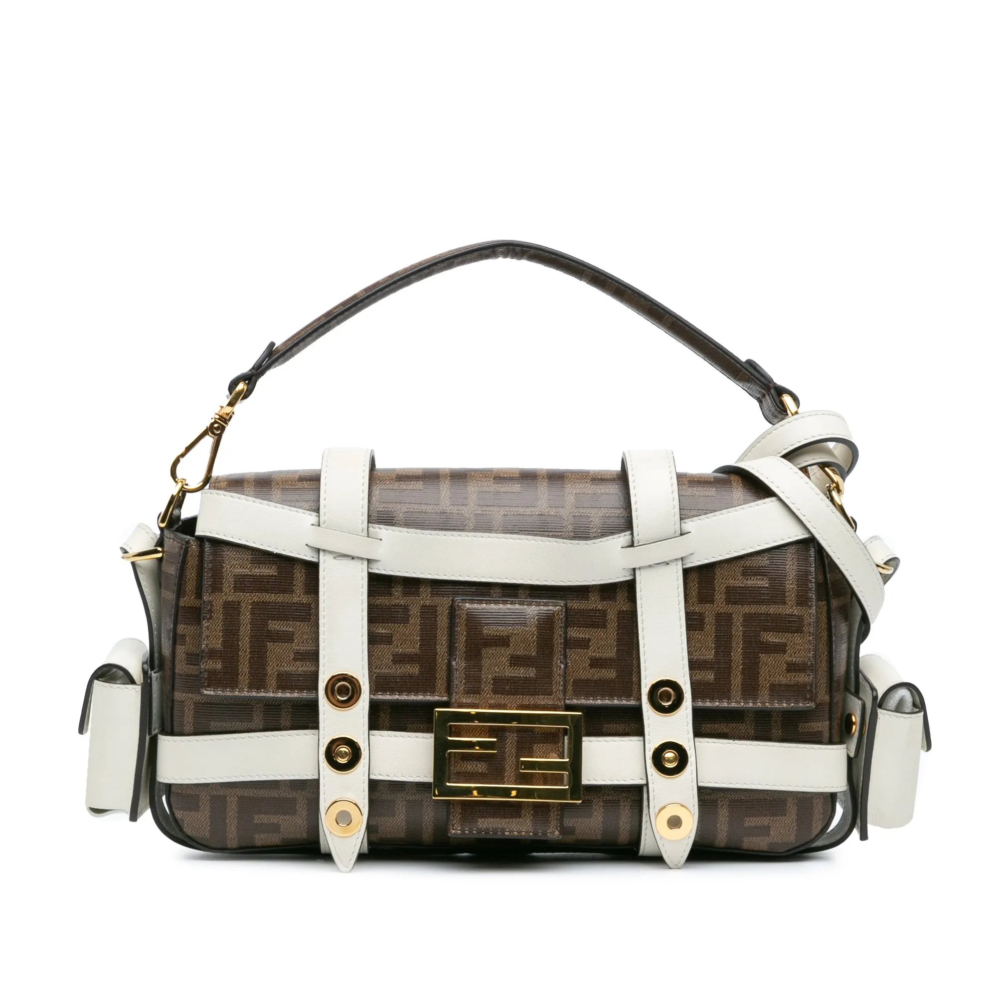 Zucca Glazed Fabric Cage Baguette Satchel