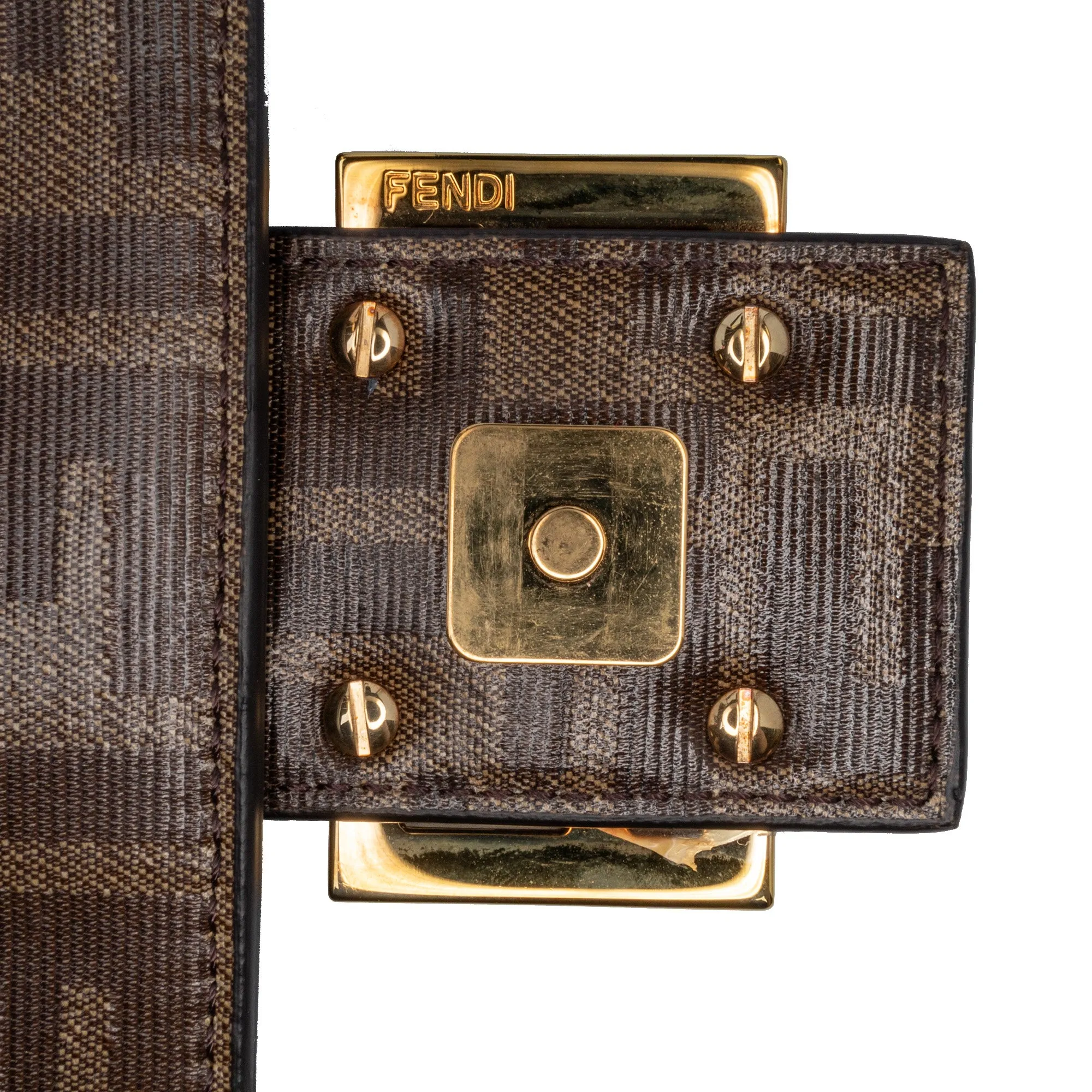Zucca Glazed Fabric Cage Baguette Satchel