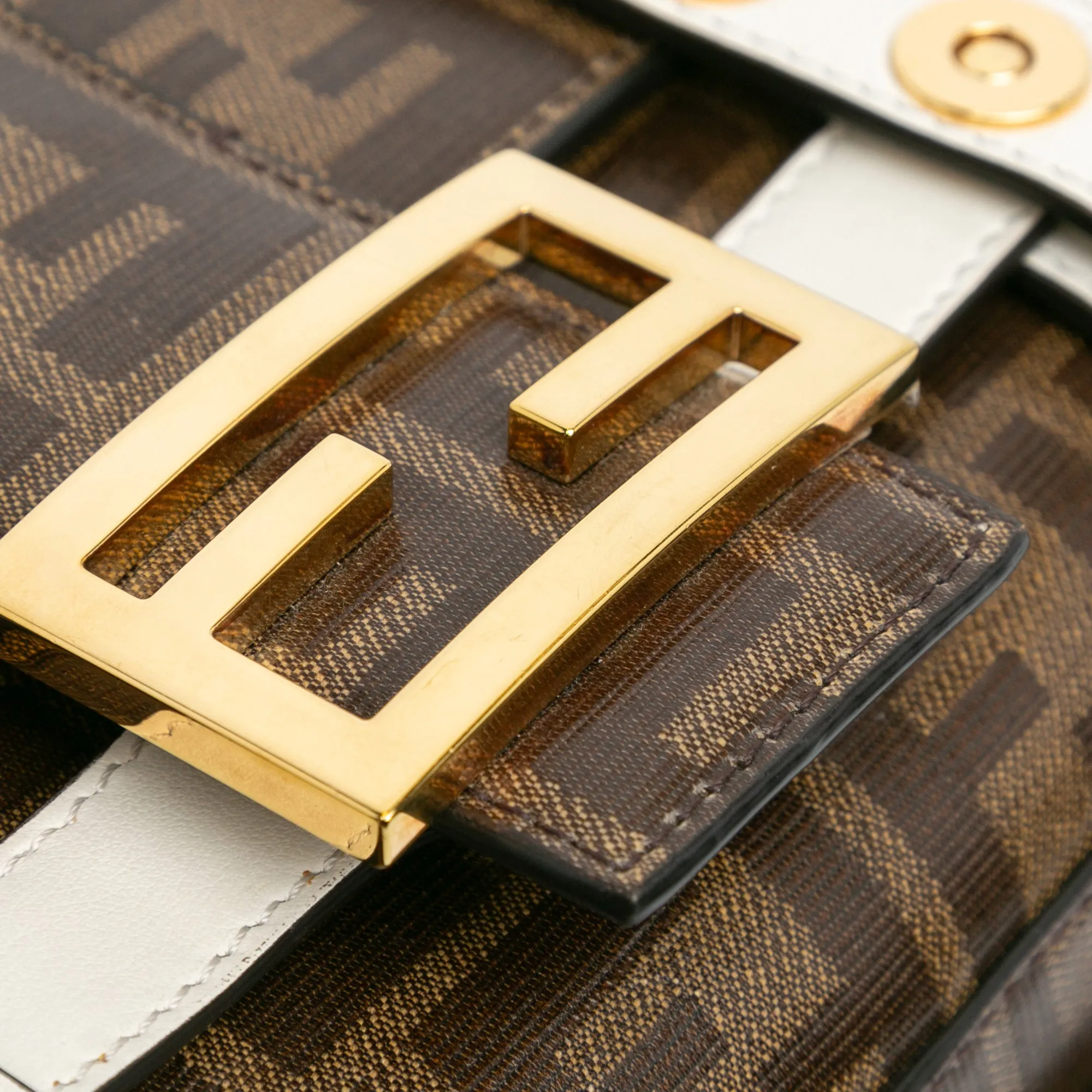 Zucca Glazed Fabric Cage Baguette Satchel