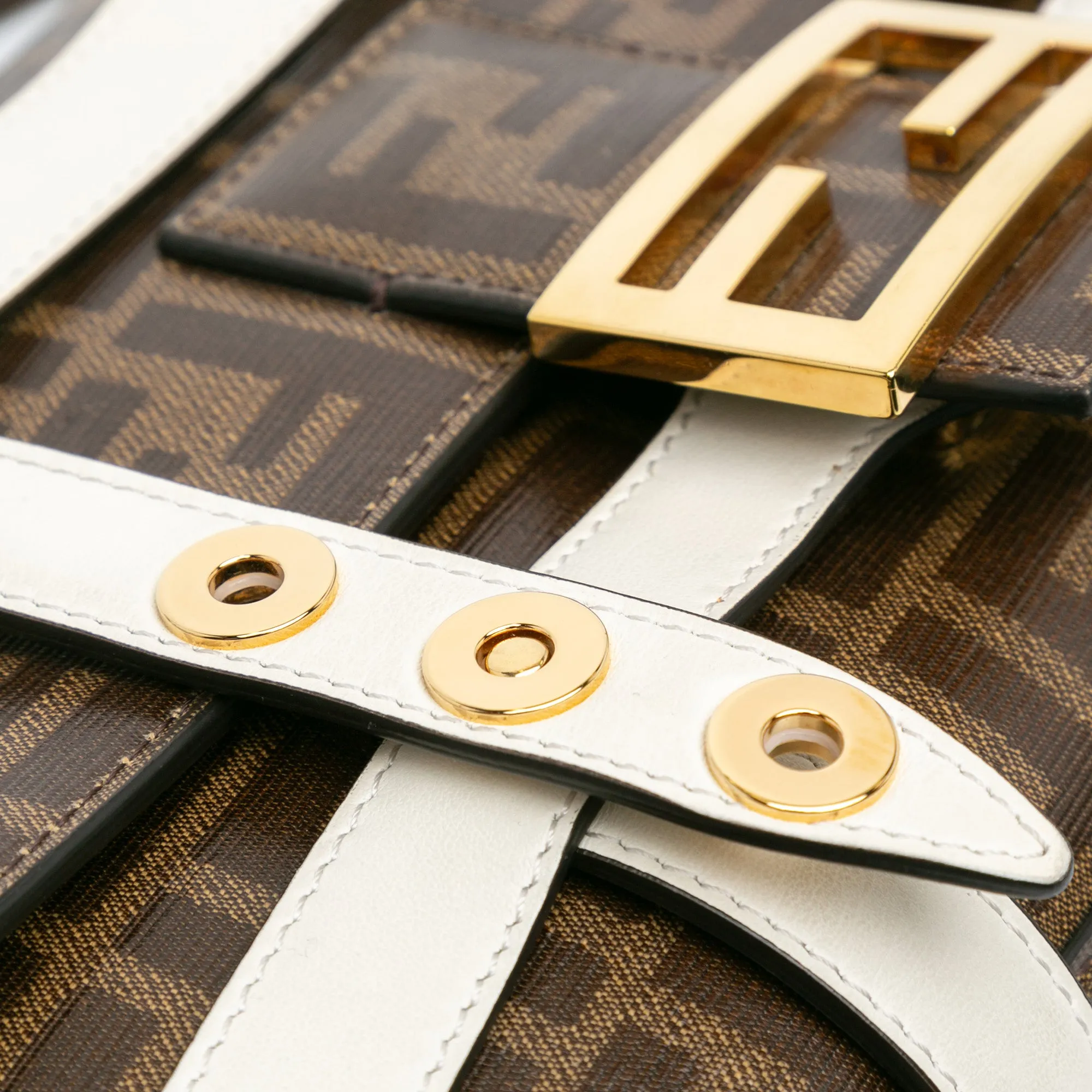 Zucca Glazed Fabric Cage Baguette Satchel