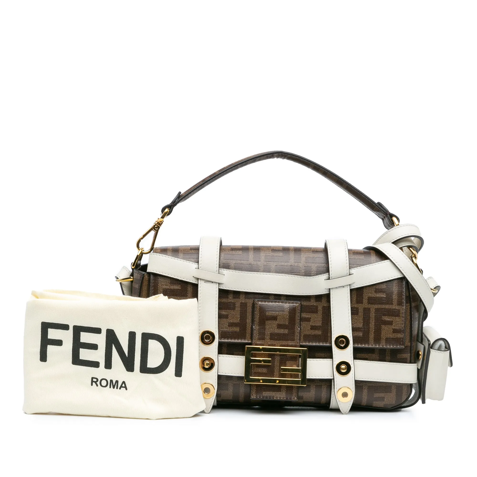 Zucca Glazed Fabric Cage Baguette Satchel