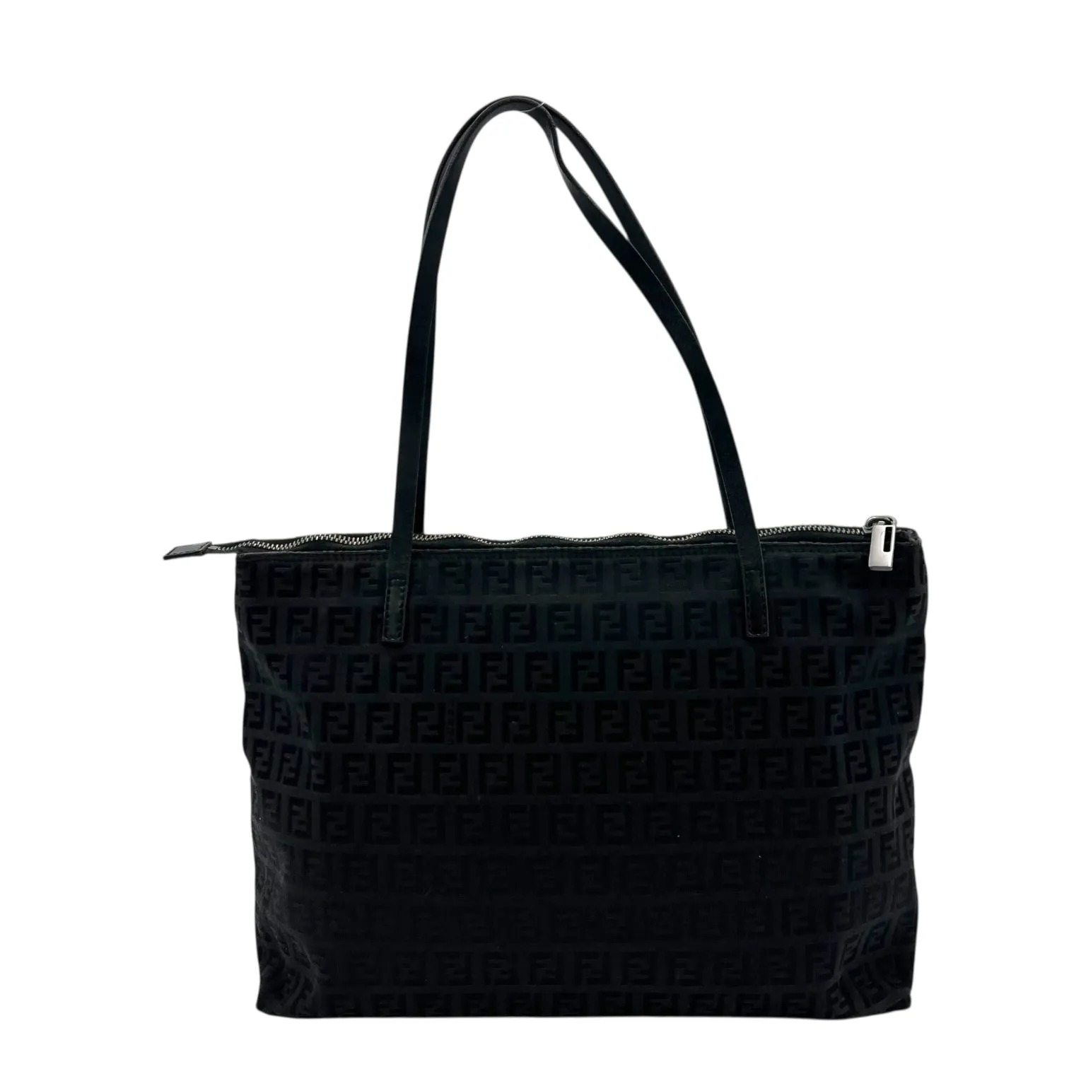 Zucca Tote Bag Black in Canvas, Gold hardware