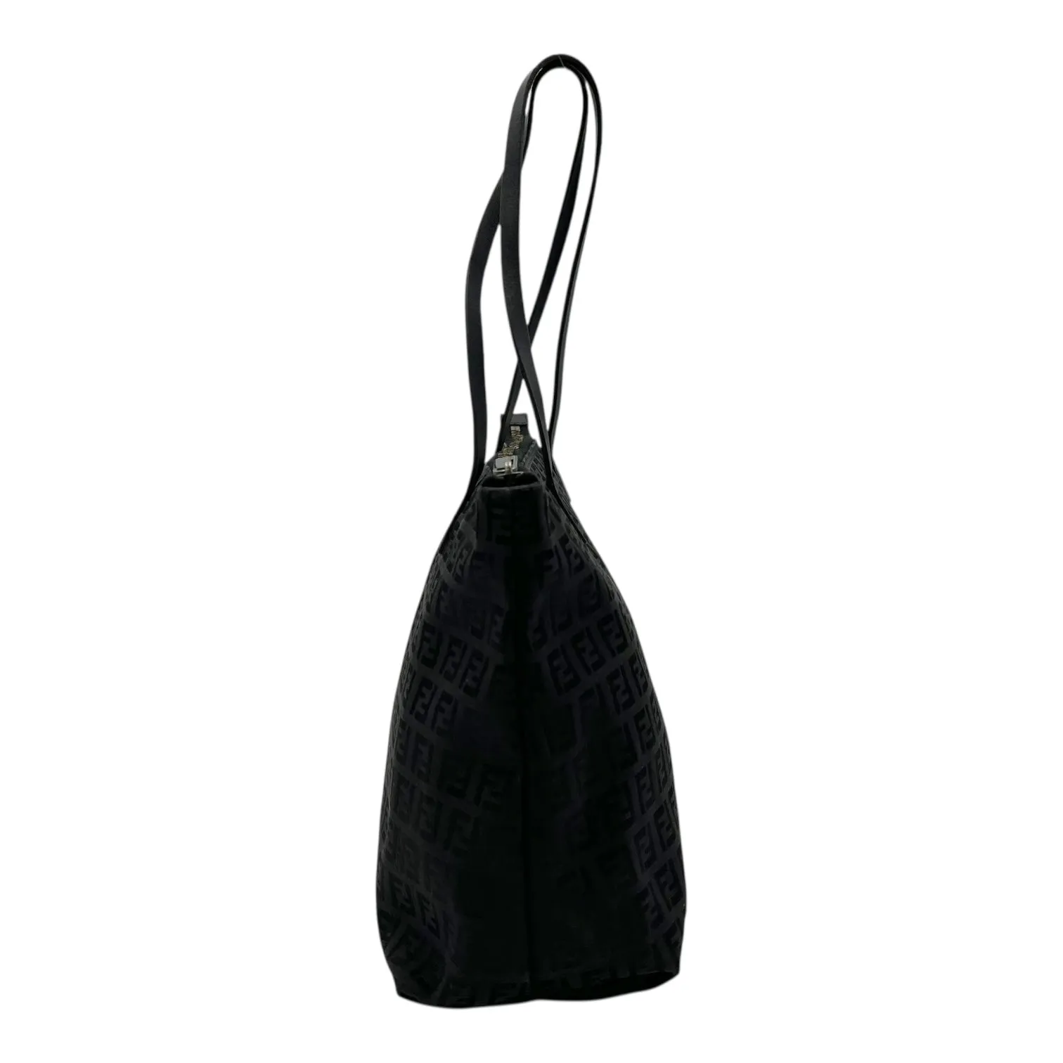 Zucca Tote Bag Black in Canvas, Gold hardware