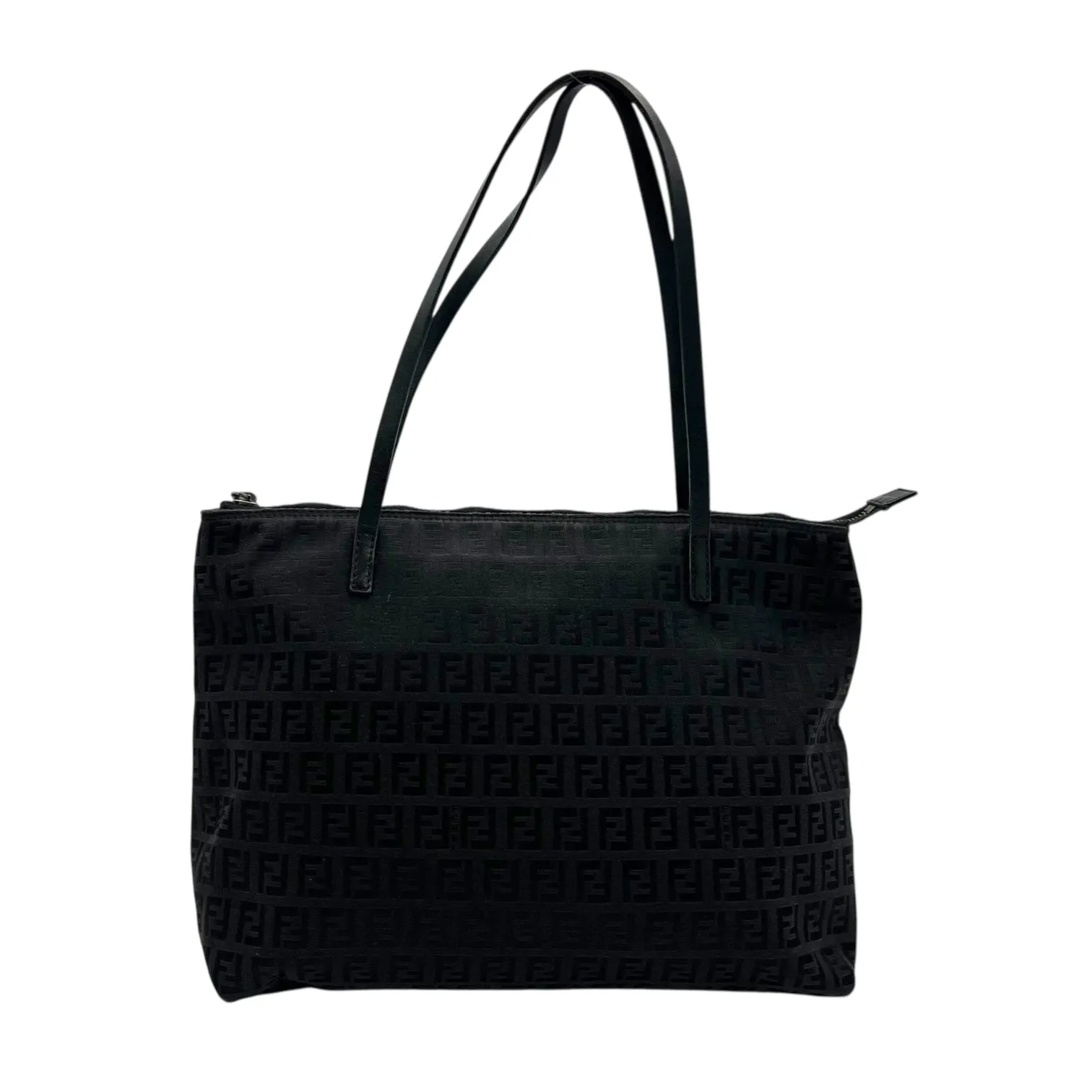 Zucca Tote Bag Black in Canvas, Gold hardware