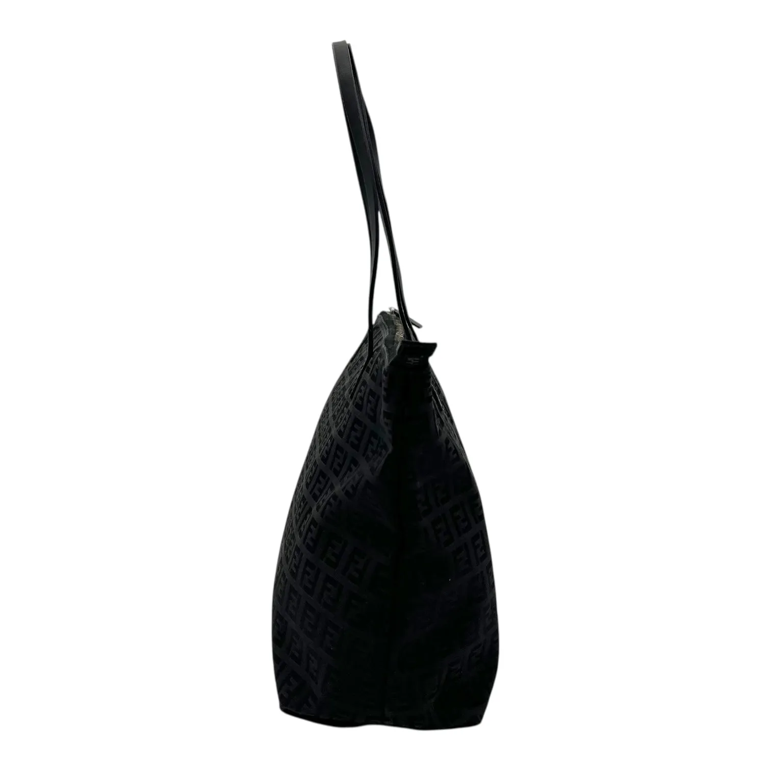 Zucca Tote Bag Black in Canvas, Gold hardware