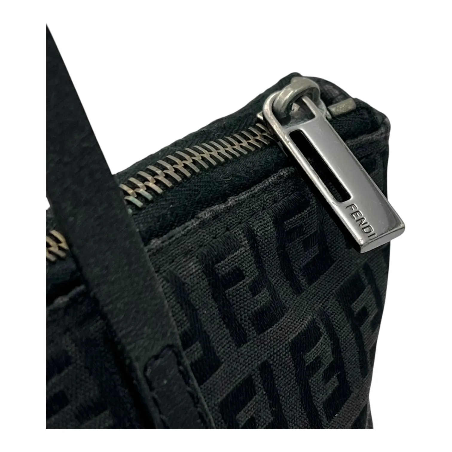 Zucca Tote Bag Black in Canvas, Gold hardware